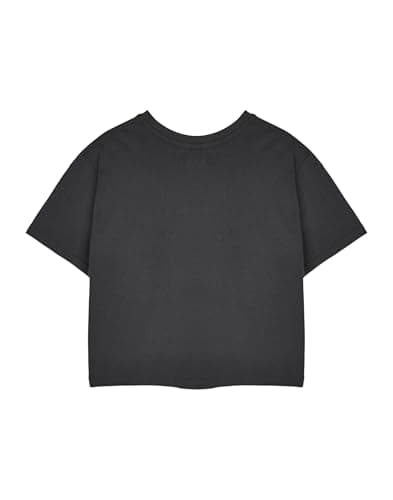 Nirvana Rainbow Logo Womens Grey Cropped Short Sleeved T-Shirt