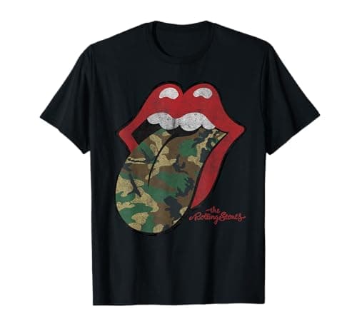 Camiseta Rolling Stones Distressed Camo Tongue - Análisis 2025