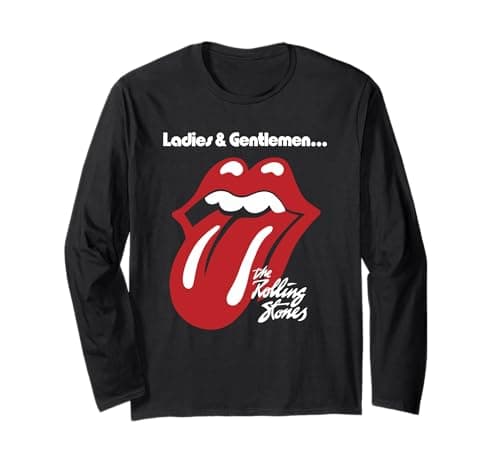 Official Rolling Stones Ladies & Gentlemen Black Long Sleeve T-Shirt