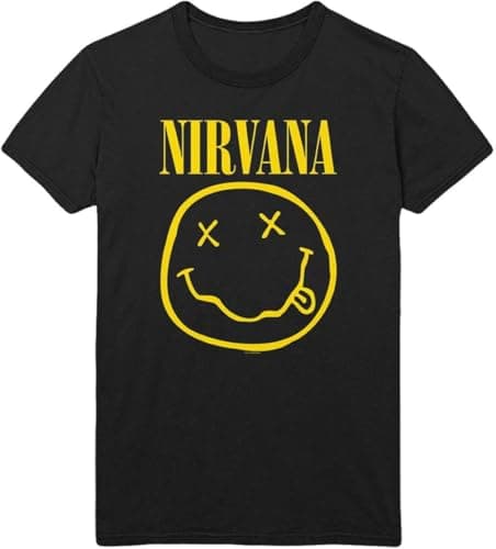 Nirvana 'Flower Sniffin' (Black) T-Shirt (Large)