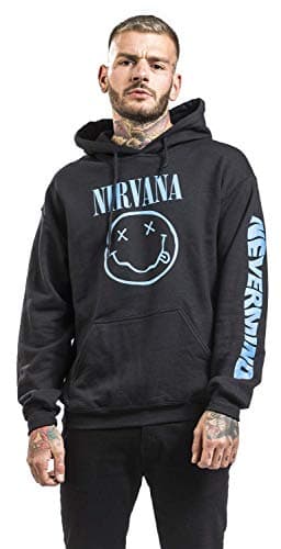 Nirvana Official Nevermind Smiley Hoodie (Black) - Small