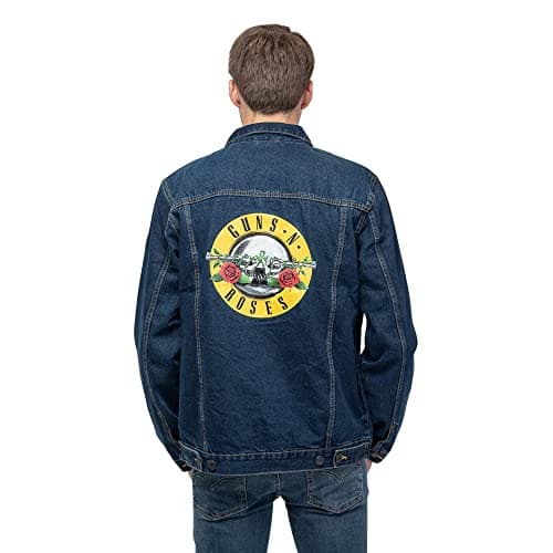 Guns N’ Roses Unisex Denim Jacket: Classic Logo (Back Print) - Medium/Blue