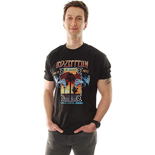 Led Zeppelin Men's Inglewood Slim Fit T-Shirt Small Black