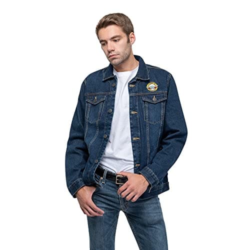 Guns N’ Roses Unisex Denim Jacket: Classic Logo (Back Print) - Medium/Blue