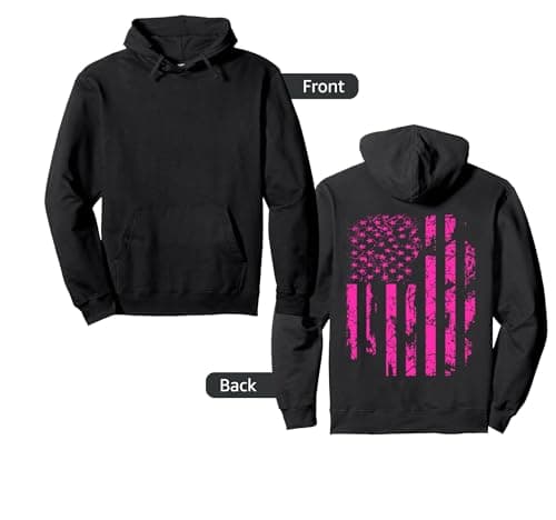 Pink Distressed USA Flag Pullover Hoodie Review – Military Tee Co.