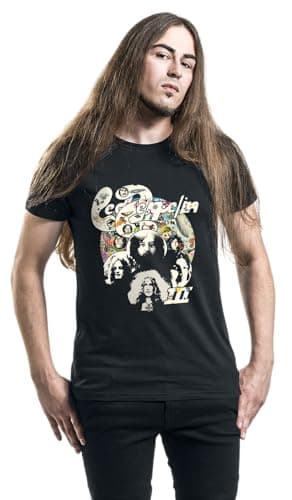 Led Zeppelin Men's Photo III Slim Fit T-Shirt Large Black