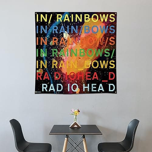 eksent Tapestry In Rainbows BANNER HUGE Fabric Polyester Tapestry Flag ALbum Cover Wall Hanging 3X3 Ftt