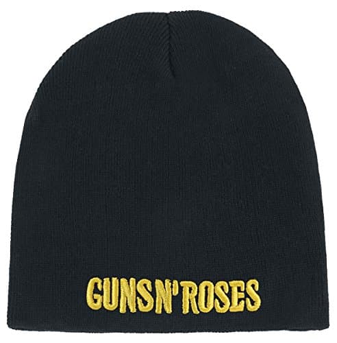 Guns N Roses Logo Embroidered Beanie 2-Sided Black Skully