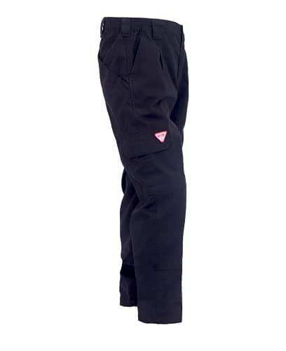 TICOMELA FR Pants for Men Flame Resistant Cargo Pants Lightweight 100% Cotton NFPA2112 7.5oz Black Elastic Waist Pants