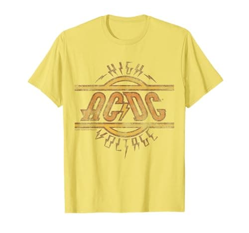 Recensione Maglietta AC/DC High Voltage Yellow Ufficiale F4NT4STIC
