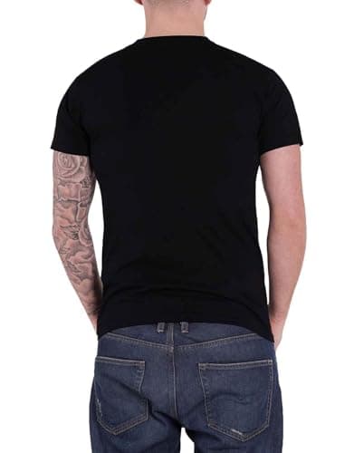 Led Zeppelin T Shirt Black Flames Band Logo Official Mens Black Size L