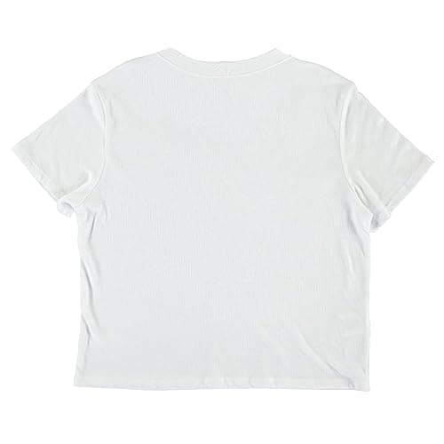 Suburban Riot Bon Jovi Official Bon Jovi Vintage Runaway Dylan Women's Short Sleeve Crop Top (X-Large) White