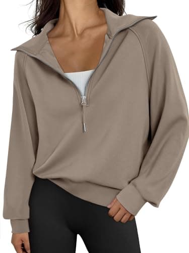 Trendy Queen Kvinnors Oversized Quarter Zip Sweatshirt – Recension 2025