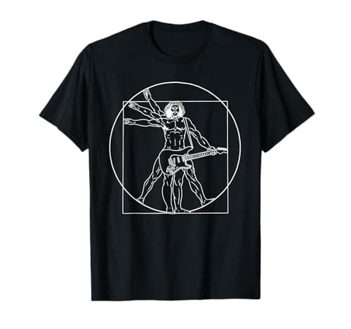 Camiseta Guitarra Da Vinci Vitruvian Man - Review Honesta 2025