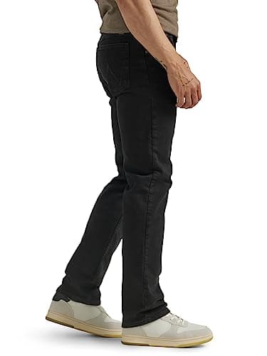 Wrangler Men's Free-to-Stretch Regular Fit Jean, Black, 42W x 36L