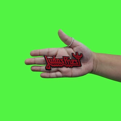Judas Priest Logo Cut Out Patch English Heavy Metal Jacket Woven Sew On Applique