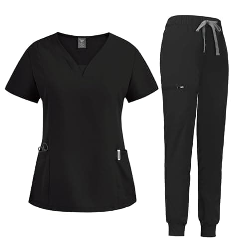 niaahinn Scrub Suit Set – Análisis Completo del Uniforme Médico Negro
