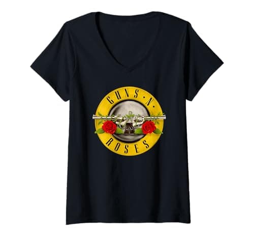Womens Guns N' Roses Bullet V-Neck T-Shirt Small