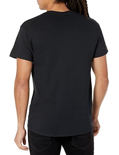 Liquid Blue Men's Ac/DC Label T-Shirt, Black, Large