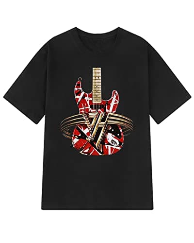 Vintage berspesle Classic Guitar T Shirt 1970s Outfits for Men Tee T-Shirt Black