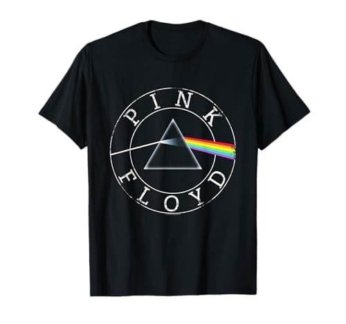 Official Pink Floyd Prism Album Circle Logo Classic Band T-Shirt