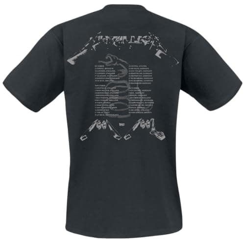 Metallica Rock Off Men's 4 Faces T-Shirt Medium Black
