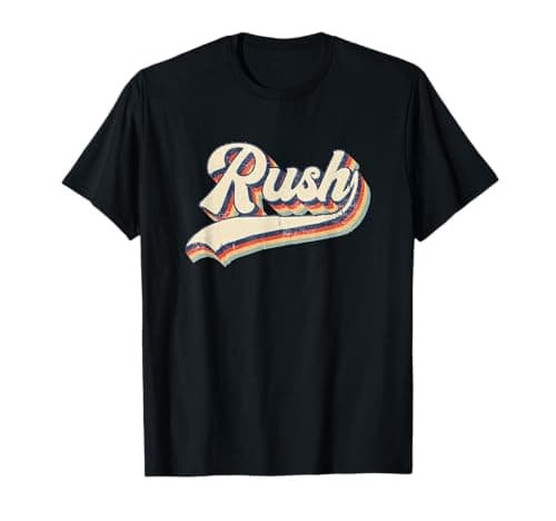 Rush Surname Vintage Retro Gift Men Women Boy Girl T-Shirt