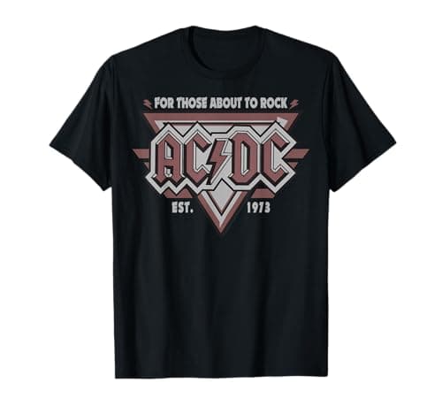 AC/DC - Est. 1973 Unisex-Adults T-Shirt - Black - Small - Short Sleeve