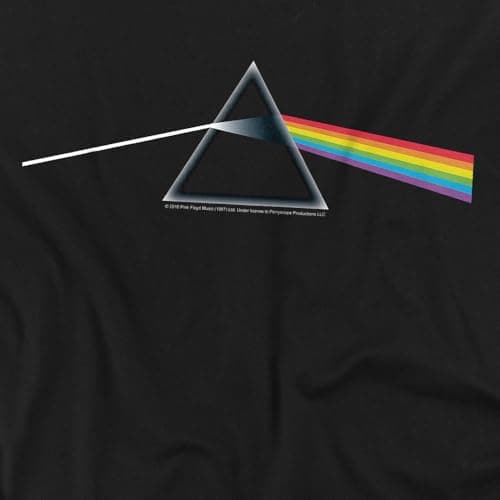 Popfunk Pink Floyd Dark Side of The Moon Album Rock Music T-Shirt, Large (Black)