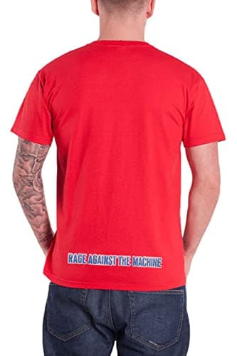 Rage Against The Machine T Shirt Big E Band Logo Official Unisex Red Size L