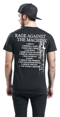 Rage Against The Machine T Shirt Bola Album Cover Tracks Official Mens Black Size M