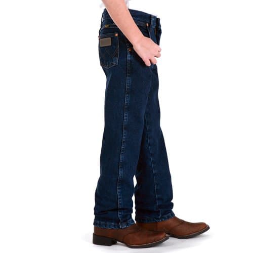 Wrangler Boys' 13MWZ Cowboy Cut Original Fit Jean, Dark Indigo, 1