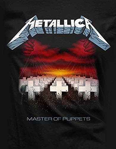 Metallica T Shirt Master Of Puppets Tracks Official Womens Junior Fit Black Size L