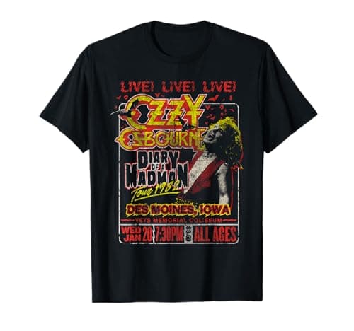 Ozzy Osbourne Diary Tour Des Moines Iowa T-shirt - Review Completa 2024