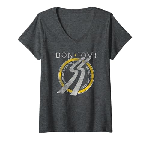 Bon Jovi Slippery When Wet T-Shirt Review — Women's V-Neck Fit Test