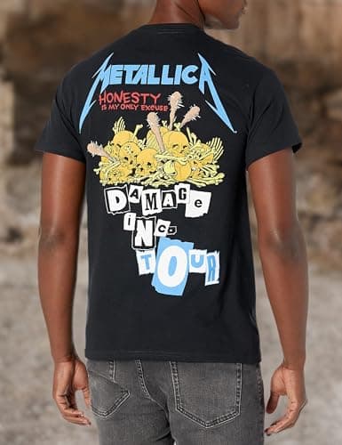 Metallica Men's Damage Inc Tour T-Shirt, Black, X-Large