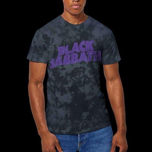Black Sabbath T Shirt Classic Band Logo Official Dip Dye On Black Unisex Size L