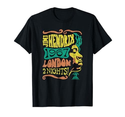 Jimi Hendrix 1967 London Concert Vintage Band T-Shirt