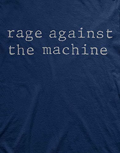 Men's Rage Against The Machine Original Logo Slim Fit T-Shirt Large Navy
