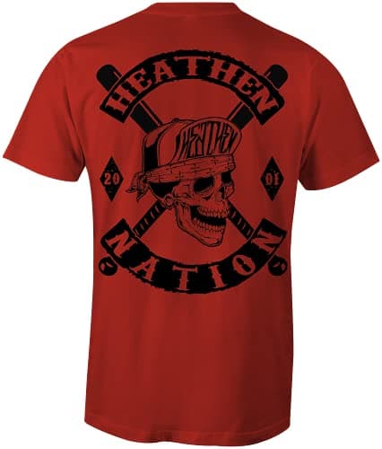 Heathen Nation T-Shirt (X-Large, Red)