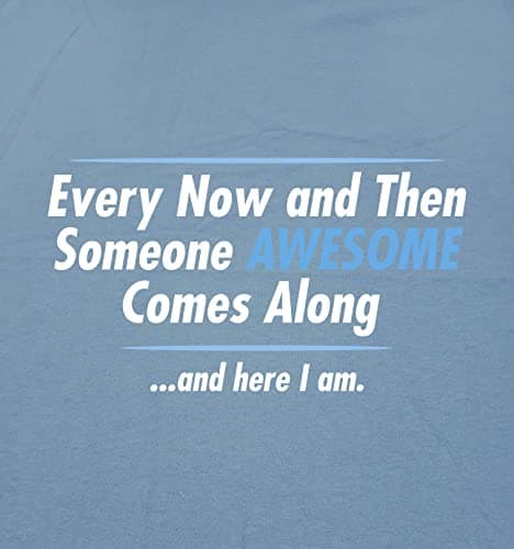 Every Now Then Someone Awesome Comes Along and Here I Am T-Shirt for Men Funny Sarcastic Graphic Novelty Gift T Shirt XL Black