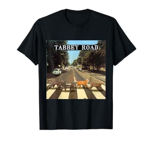 Tabby Road Cool Tabby Cats Crossing T-Shirt