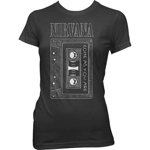 Nirvana T Shirt Come As You are Tape Logo Official Womens Junior Fit Black Size M