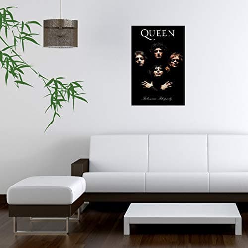 BUY ART FOR LESS Officially Licensed Queen Bohemian Rhapsody 1975 Group Portrait Art Poster - 36 x 24 Inch - Decorative Print - Poster Paper - Ready to Frame