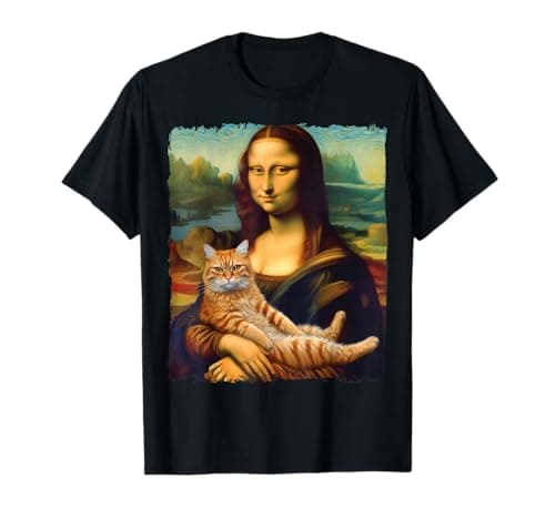 Mona Lisa Cat T-Shirt Review: Playful Art for Cat Lovers