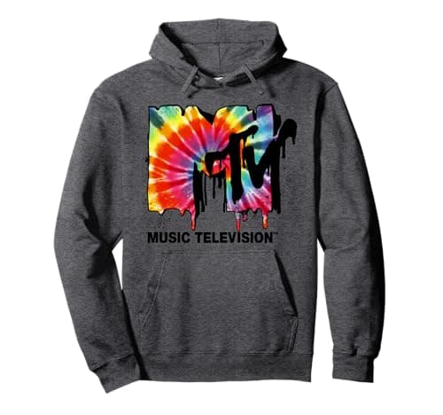 MTV Classic Tie Dye Drip Logo Hoodie Pullover Hoodie