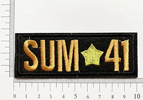 patch sum41 rectangular 10x3.5 cm badge alternative rock band