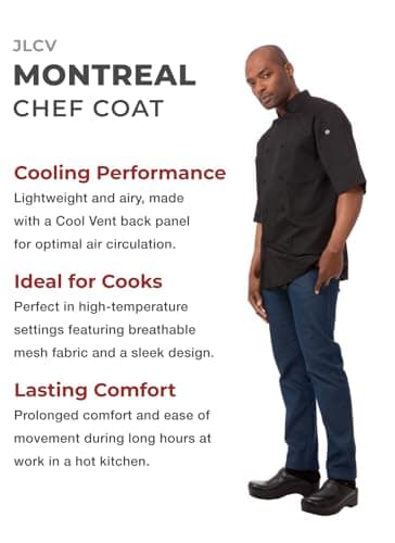 Chef Works Men's Montreal Cool Vent Chef Coat