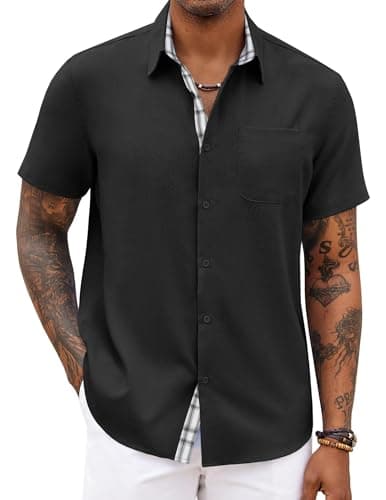Chemise Lin Homme COOFANDY Manche Courte Avis Complet