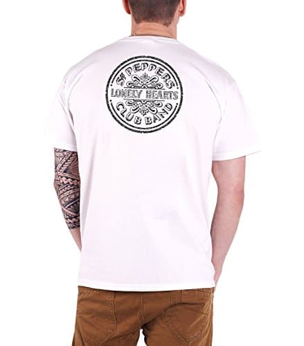 XL White Men's The Beatles Sgt Pepper Premium T Shirt